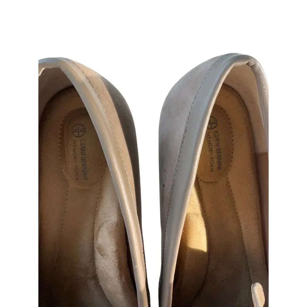 GB Gianni B Women’s‎ 10 suede Optical Bit khaki tan Comfort Loafer